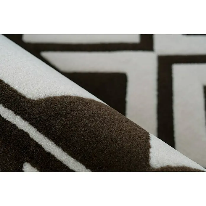 Kayoom Kurzflorteppich Esperanto - Braun/Taupe, 230 x 160 cm, 100 % Polypropylen - Detailaufnahme