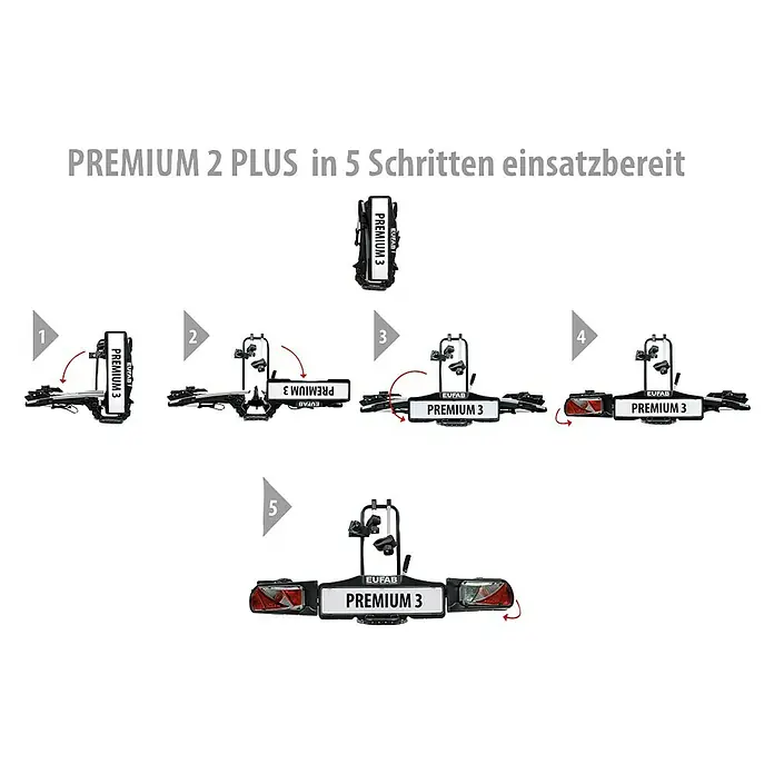 Eufab Fahrradträger Premium II Plus - Geeignet für: E-Bikes, Traglast: 60 kg - Anwendungsbeispiel