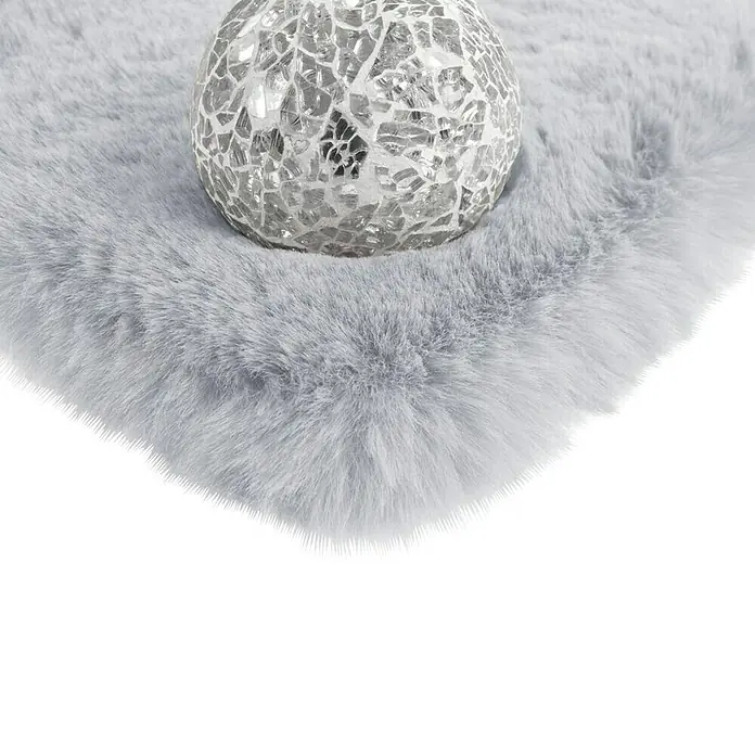 Kayoom Hochflorteppich Rabbit - Grau/Blau, 150 x 80 cm, 100 % Polyester - Detailaufnahme