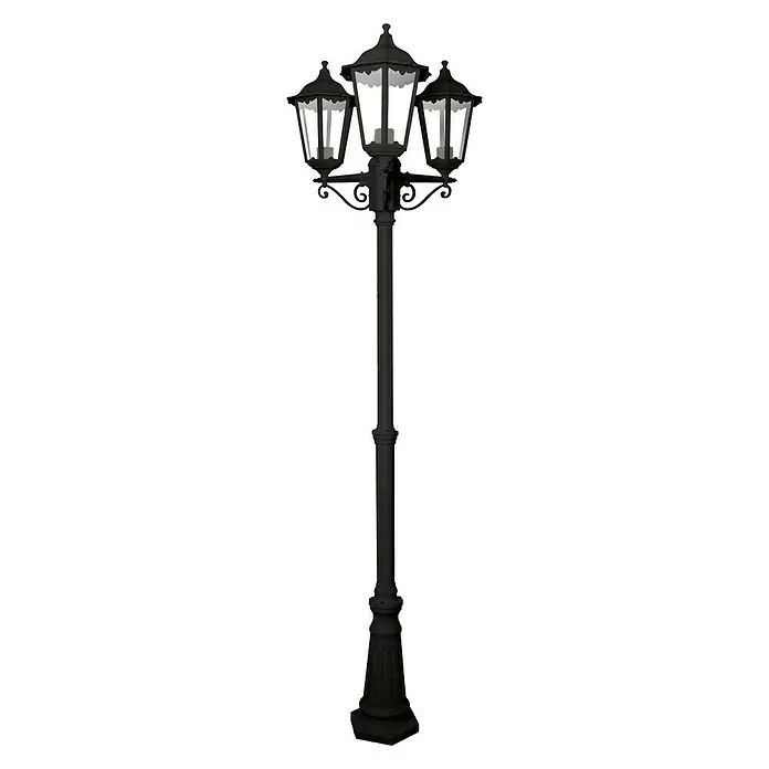 Luceco Praga Farola - 100 W, L x An x Al: 63,5 x 63,5 x 210 cm, Negro, IP44