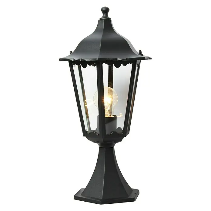 Luceco Praga Sobremuro exterior - 100 W, L x An x Al: 22,4 x 22,4 x 47 cm, Negro, IP44