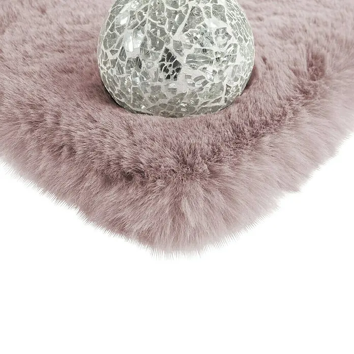 Kayoom Teppich rund Rabbit - Rosa, Durchmesser: 160 cm, 100 % Polyester - Detailaufnahme