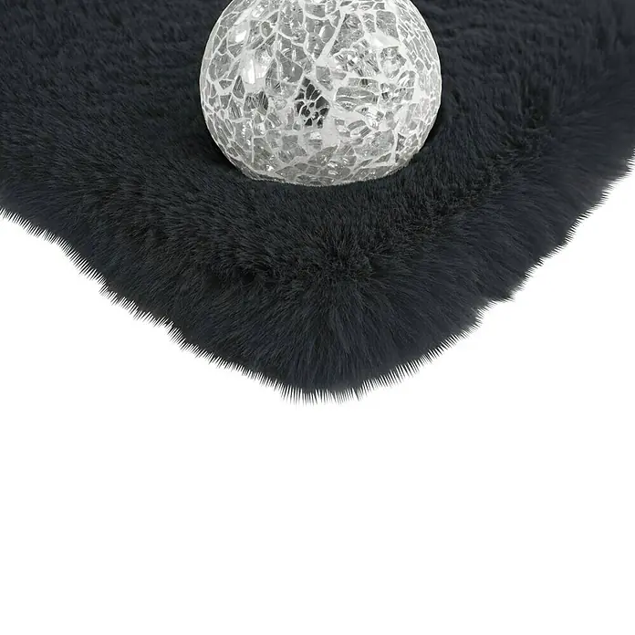 Kayoom Hochflorteppich Rabbit - Anthrazit, 230 x 160 cm, 100 % Polyester - Detailaufnahme