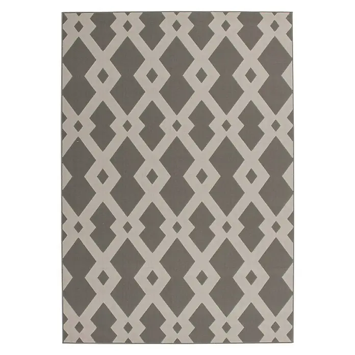 Kayoom Kurzflorteppich Now - Braun/Taupe, 150 x 80 cm, 100 % Polypropylen - Ansicht von oben