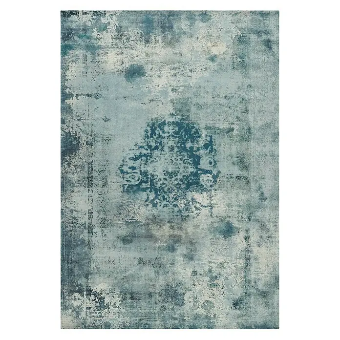 Kayoom Kurzflorteppich Vintage - Petrol, 230 x 160 cm, 100 % Polyacryl - Ansicht von oben