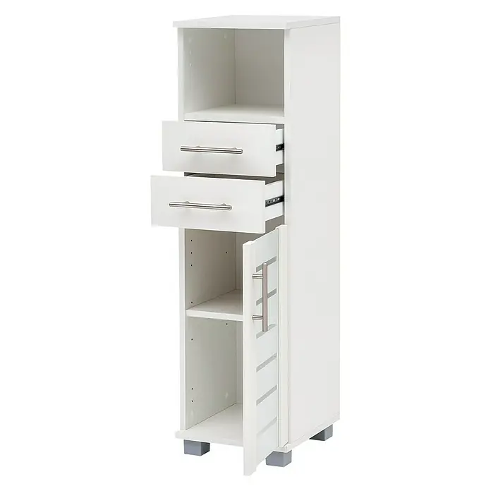Schildmeyer Niko Highboard HBA300 - 30 x 32,5 x 110,5 cm, Perlweiß - Detailaufnahme
