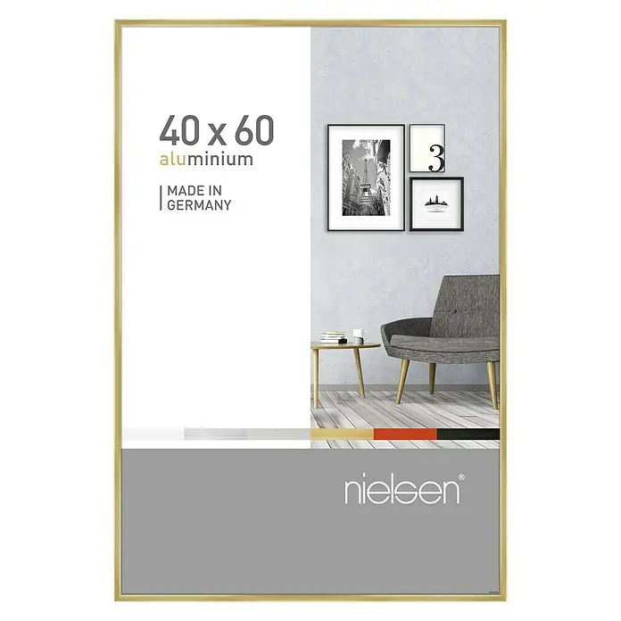 Nielsen Bilderrahmen Pixel - Gold, 60 x 40 cm, Aluminium - Vorderansicht