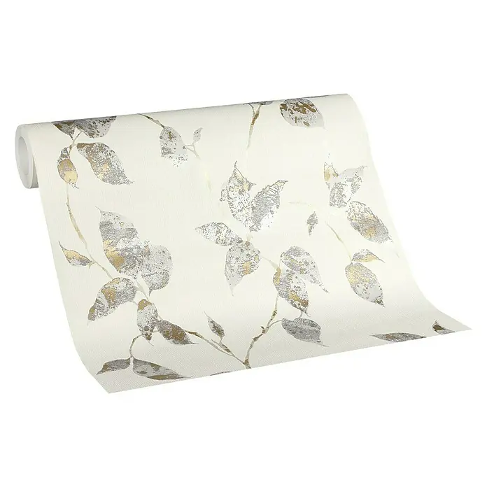 AS Creation Flavour Vliestapete Blumenranke - Grau, Floral, 10,05 x 0,53 m - Ansicht von oben