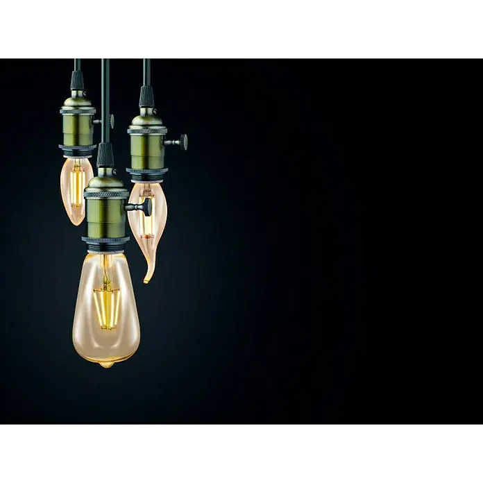 Eglo LED-Leuchtmittel - Windstoßkerze, 4 W, E14, Warmweiß, Ø x L: 3,5 x 12 cm