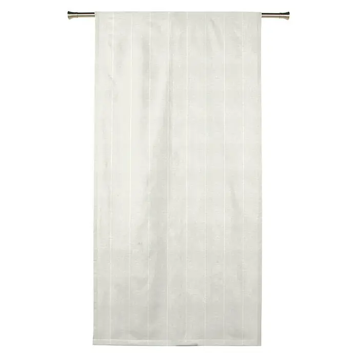 Visillo para ventana Martinica - 140 x 270 cm, 49% poliéster, 35% algodón y 16% lino, Nata