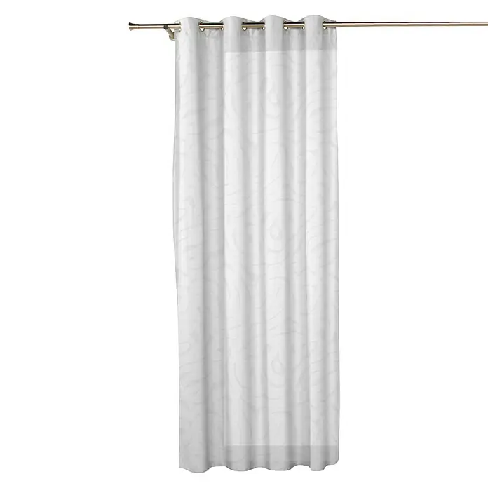 Visillo para ventana Jacquard - 140 x 270 cm, 100% poliéster, Nata