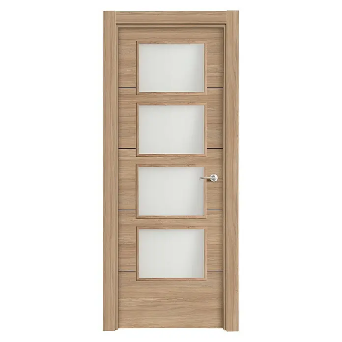 Puerta acristalada Roble Urban vidriera 400 - 62,5 x 203 cm, Izquierda, Roble claro, Macizo, Vidriera