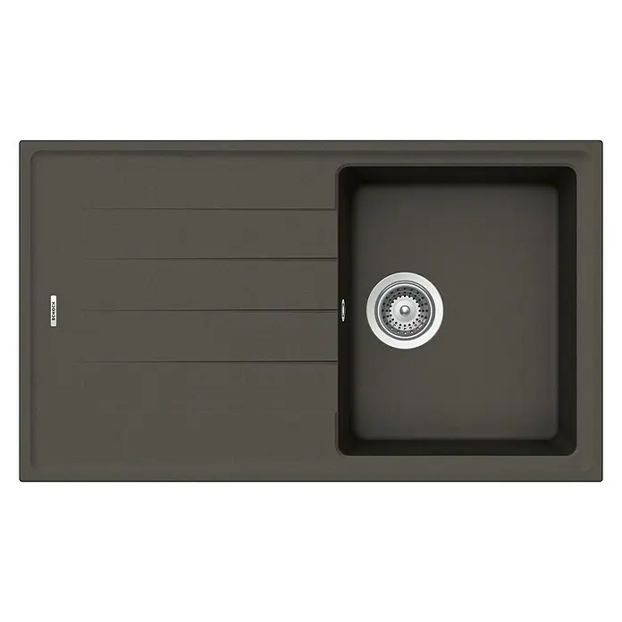 Respekta by Schock Einbauspüle Columbia - 78 x 50 cm, 1 Becken, Cristalite®, Grau - Ansicht von oben
