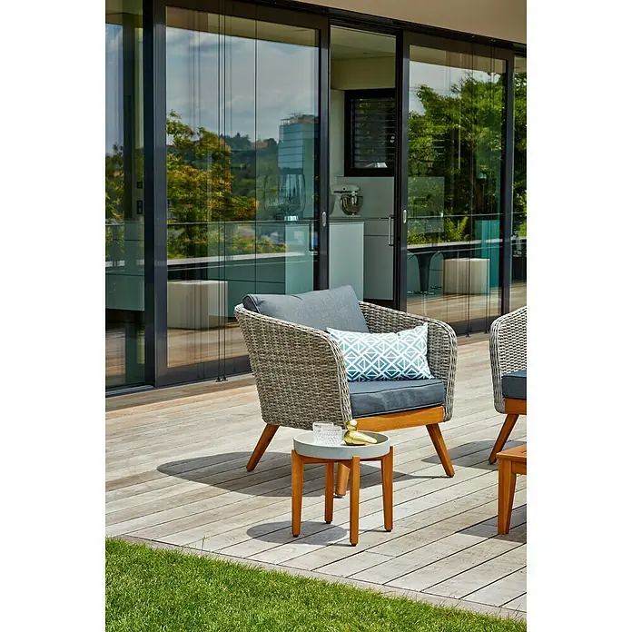 Sunfun Garten-Beistelltisch rund - Ø x H: 35 x 35 cm, Verbundwerkstoff