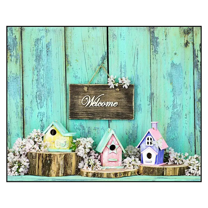 Cuadro de vidrio Bienvenida - Welcome, An x Al: 50 x 40 cm