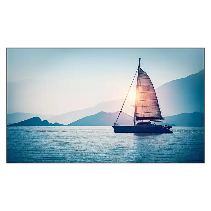 Cuadro de vidrio Sailboat at sunset - Velero en el atardecer, An x Al: 120 x 70 cm