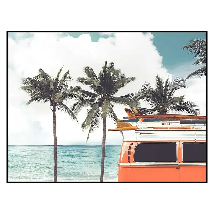 Cuadro de vidrio Palm - Palmeras, An x Al: 40 x 30 cm