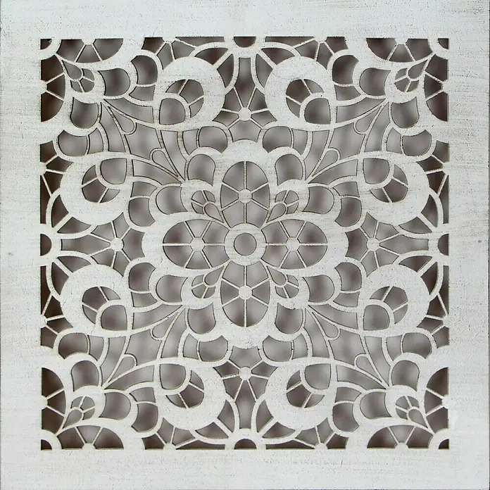 Cuadro de madera Mándala 120 - Mosaico, An x Al: 30 x 30 cm