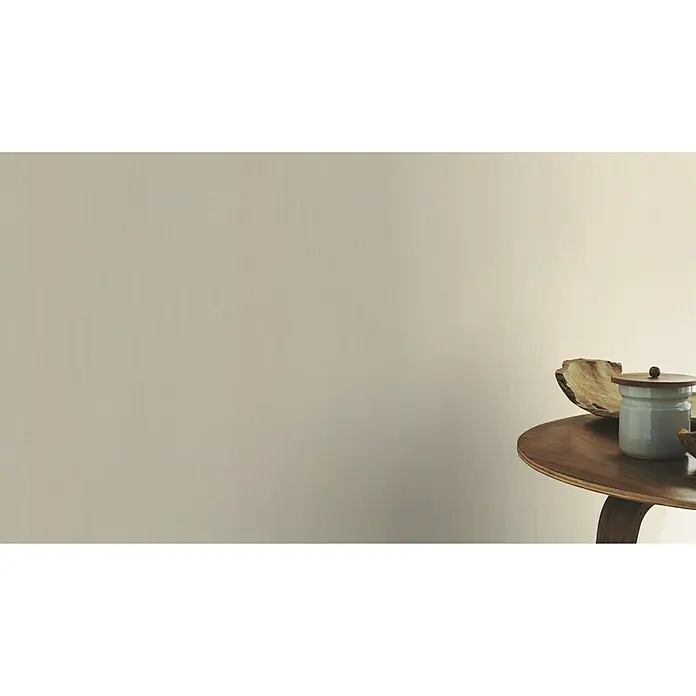 Barbara Home Collection Vliestapete - Creme/Weiß, Uni, 10,05 x 0,53 m - Stimmungsaufnahme
