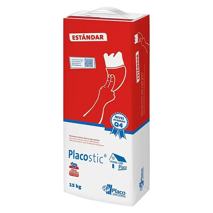 Placo Saint-Gobain Pasta de yeso Placostic Estándar - 15 kg, Apto para: Enlucido