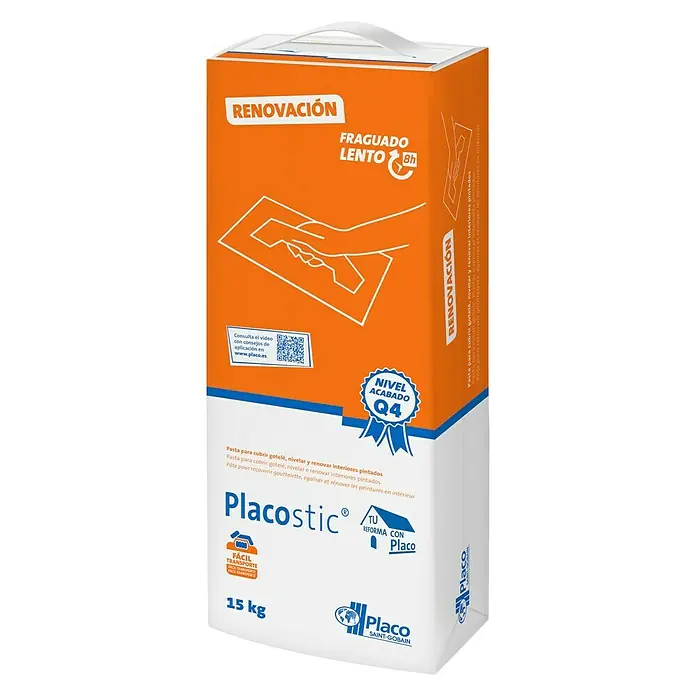 Placo Saint-Gobain Pasta de yeso Placostic Renovación 8h - 15 kg, Apto para: Renovación