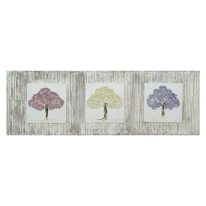 Cuadro pintado a mano - Tres árboles, An x Al: 120 x 40 cm