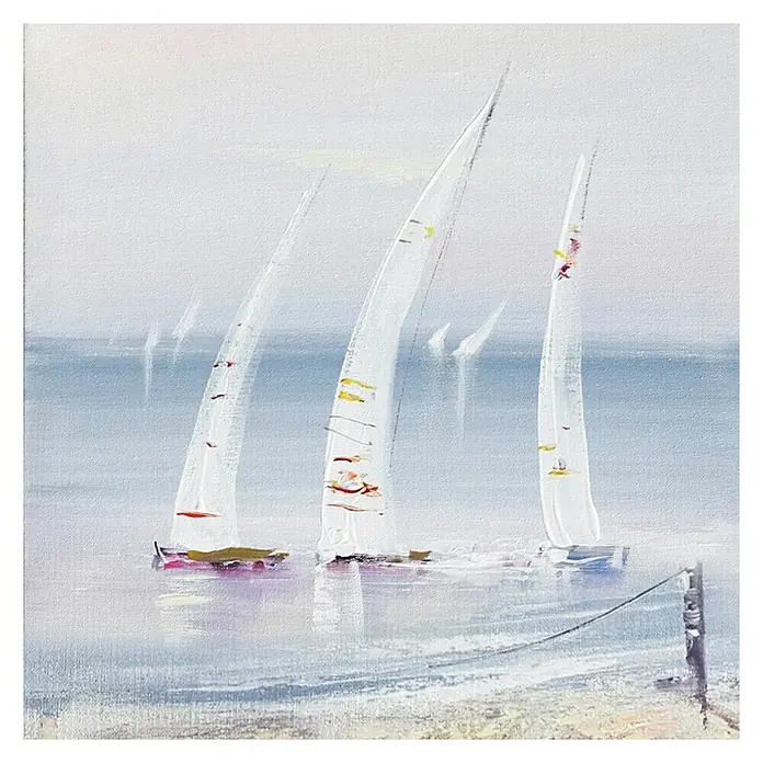 Cuadro pintado a mano - Barcos, An x Al: 40 x 40 cm