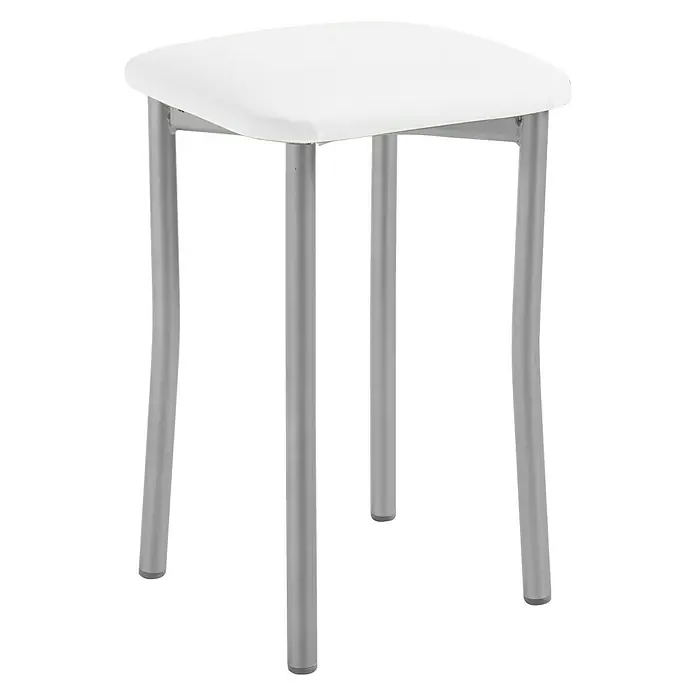 Taburete de cocina Kopa - L x An x Al: 33 x 33 x 47 cm, Blanco