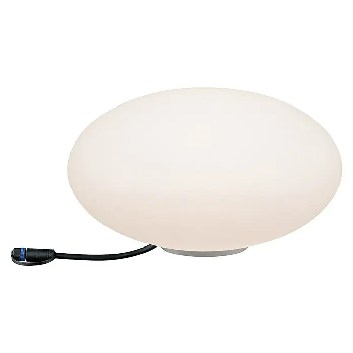 Paulmann Plug & Shine LED-Dekoleuchte Stone - 2,8 W, Weiß, L x B x H: 35 x 35 x 19,4 cm - Vorderansicht