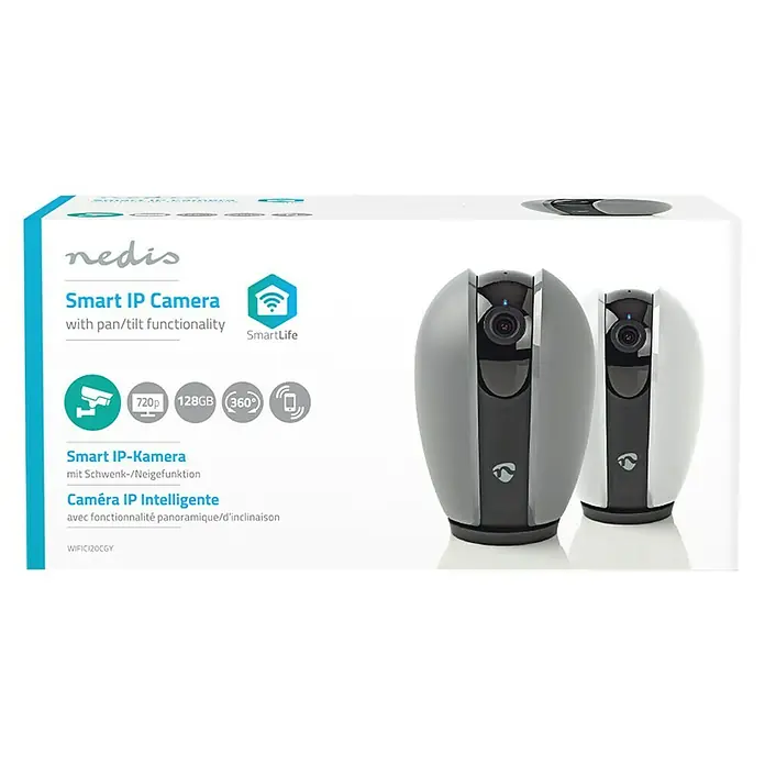 Nedis Smartlife IP-Innenkamera - Netzbetrieben, 1.280 x 720 Pixel, 110 ° - Vorderansicht