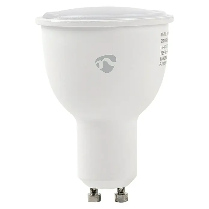 Nedis Smartlife LED-Leuchtmittel - 1 Stk., GU10, 4,5 W, Einstellbare Farbtemperatur, Dimmbar - Vorderansicht
