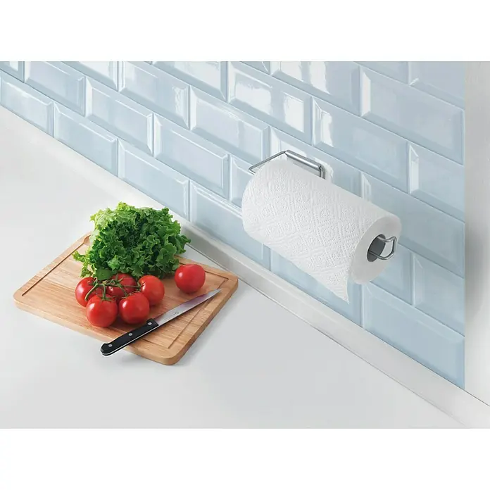 Metaltex Küchenrollenhalterung Multi Roll - L x B x H: 30 x 10 x 3 cm, Kleben - Anwendungsbeispiel