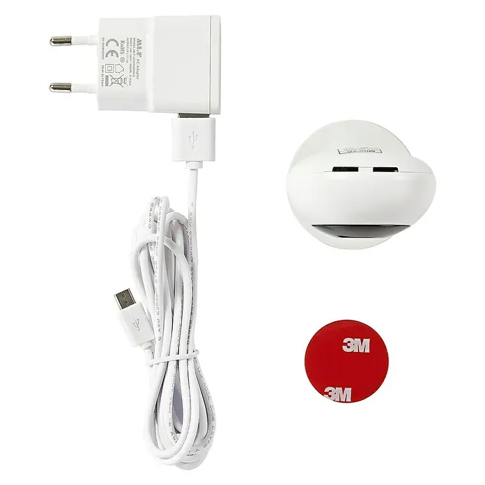 Nedis Smartlife IP-Innenkamera - Weiß, Netzbetrieben, 1.280 x 720 Pixel - Vorderansicht