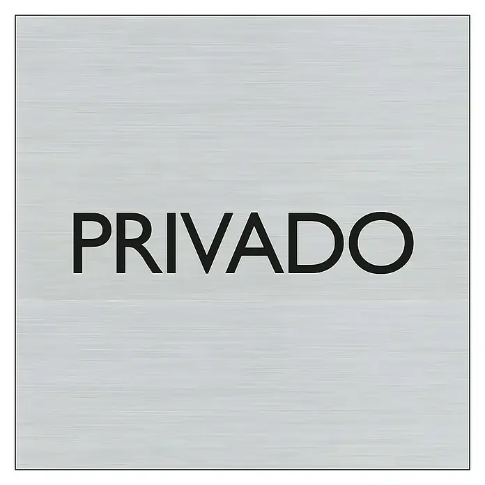 Pickup Rótulo - Plateado, Motivo: Privado, 8 x 8 cm