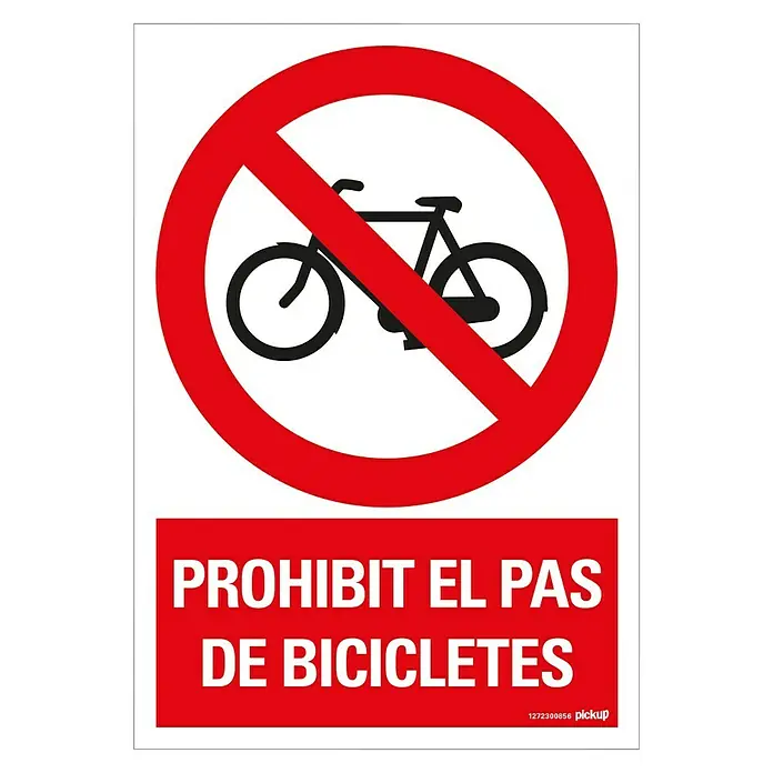 Pickup Señal de prohibición catalán - Motivo: Prohibido el paso de bicicletas, L x An: 33 x 23 cm