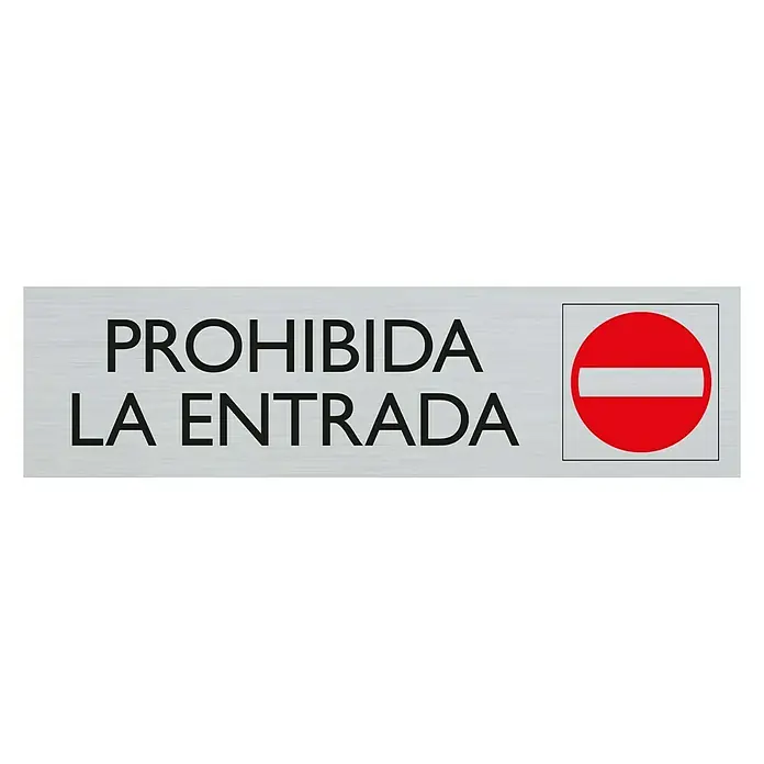 Pickup Rótulo - Plateado, Motivo: Prohibido el paso