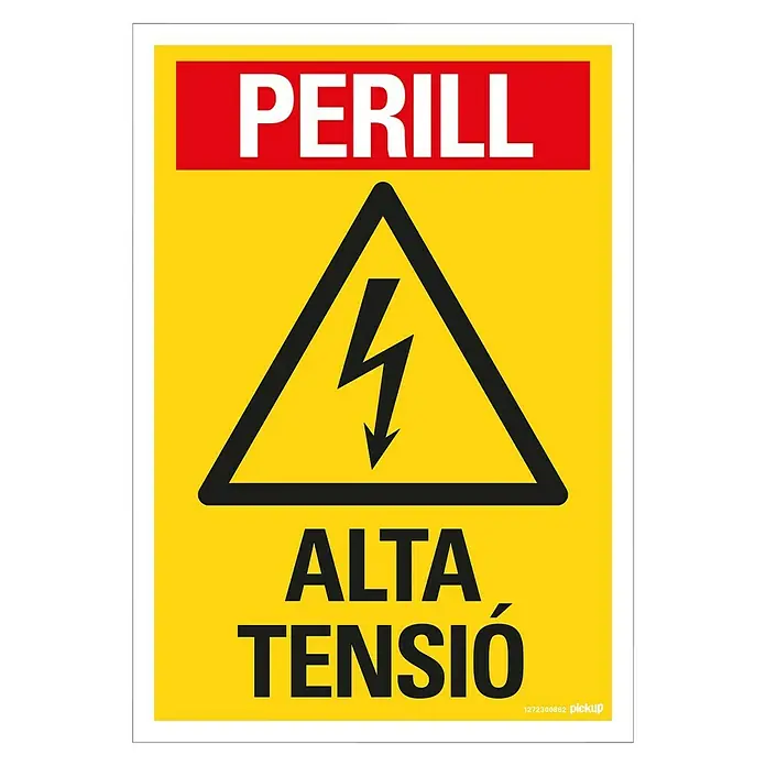 Pickup Señal de precaución catalán - Motivo: Precaución Alta Tensión, L x An: 33 x 23 cm