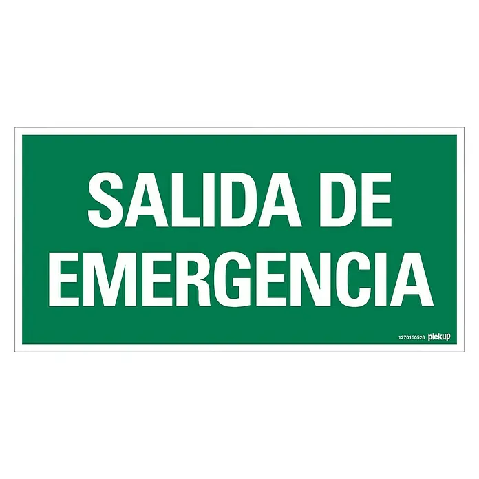 Pickup Señal de precaución - Motivo: Salida de emergencia, L x An: 30 x 15 cm