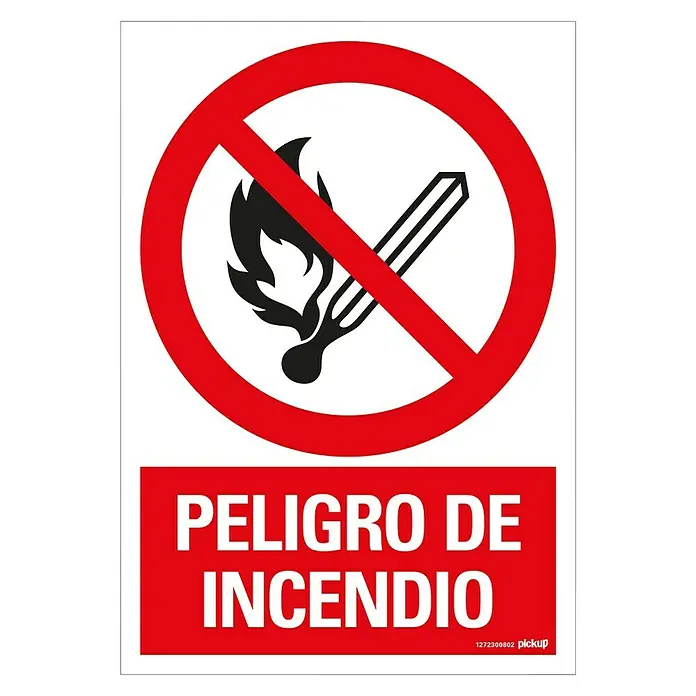 Pickup Señal de precaución - Motivo: Peligro de incendio, L x An: 33 x 23 cm