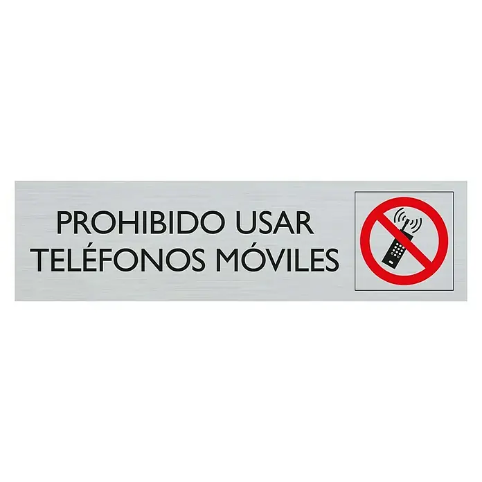 Pickup Rótulo - Plateado, Motivo: Prohibido usar móviles
