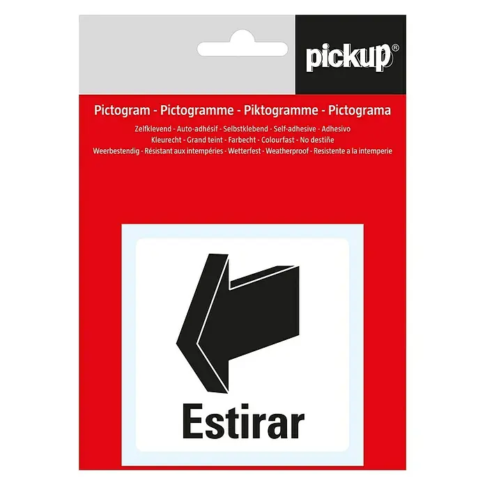 Pickup Etiqueta adhesiva catalán - Motivo: Tirar, Blanco