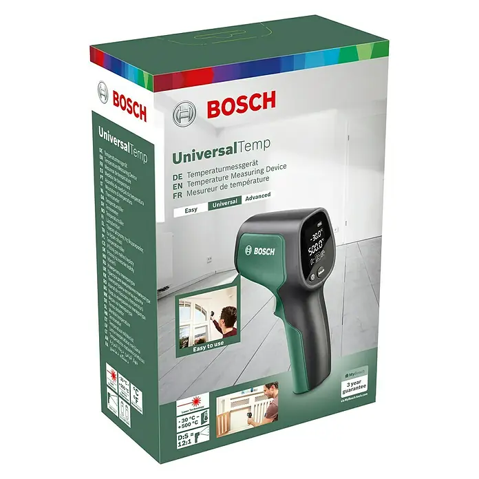 Bosch Temperaturmessgerät UniversalTemp - Messbereich: -30 °C bis +500 °C - Linke Seitenansicht