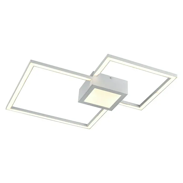 Tween Light Plafón LED Oronto - 24 W, L x An x Al: 35 x 35 x 5 cm, Plateado/Blanco, Blanco cálido - Vista frontal