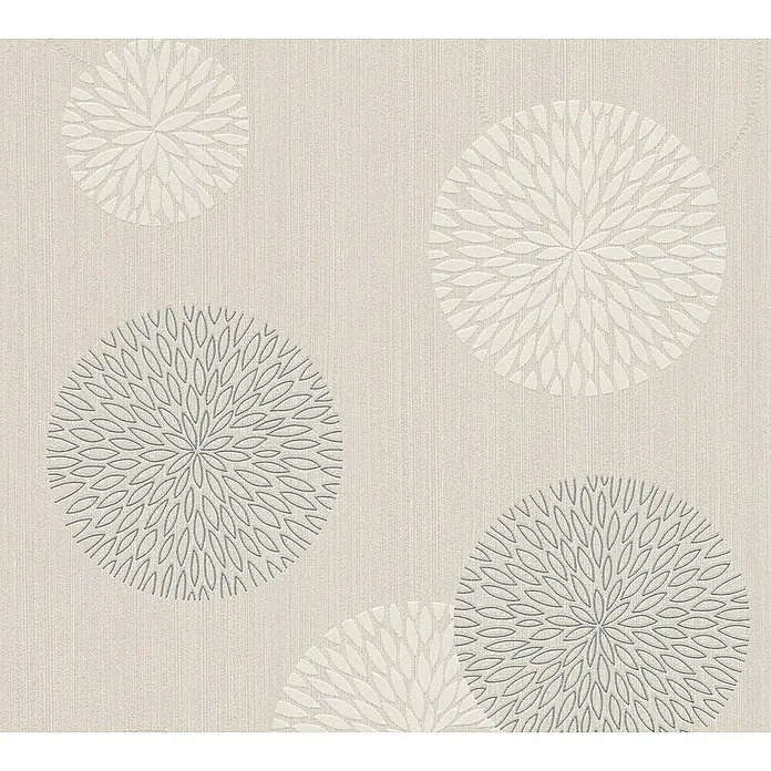 AS Creation Tapeta s cvetličnim vzorcem - Bež barve, Cvetlični, Cvetlični vzorec, 10,05 x 0,53 m - Posnetek od blizu