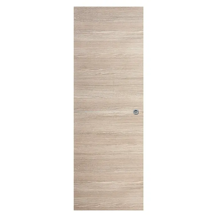 Puerta corredera de madera Roble Gris 100AL con uñero - 82,5 x 203 cm, Roble Gris, Macizo