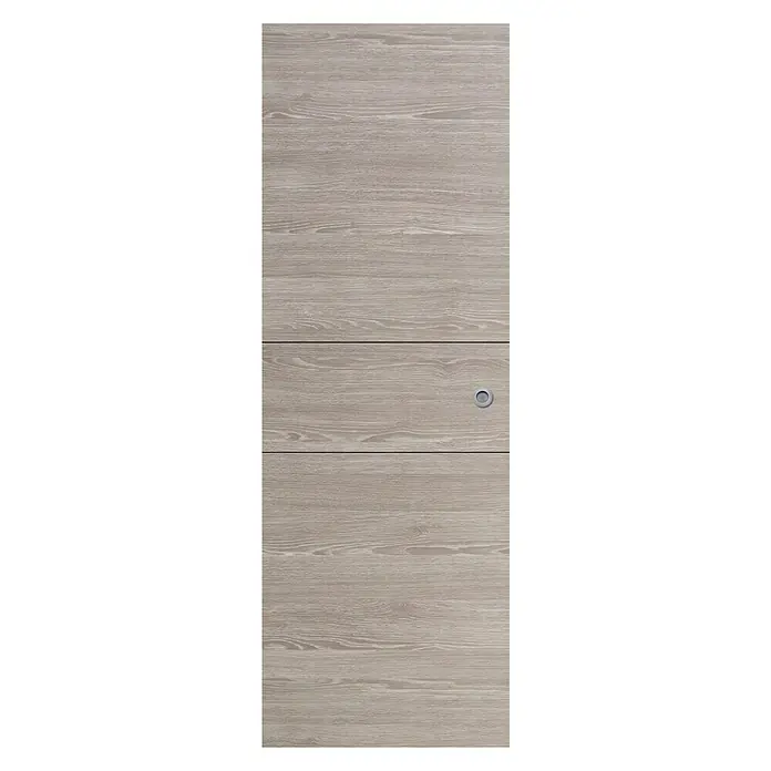 Puerta corredera de madera Roble Finlandés 200 con uñero - 82,5 x 203 cm, Roble oscuro, Macizo