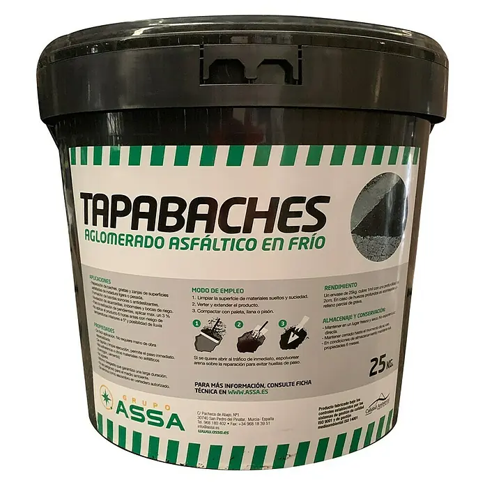 Grupo Assa Revestimiento asfáltico Tapabaches - 25 kg