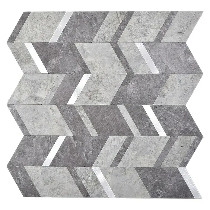 Selbstklebemosaik SAM 4AR44CDG - 28 x 29 cm, Vinyl, Grau - Vorderansicht