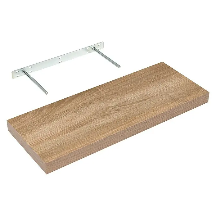 Regalux Wandboard XL4 - 23,5 x 60 x 3,8 cm, Eiche, Belastbarkeit: 12 kg - Vorderansicht