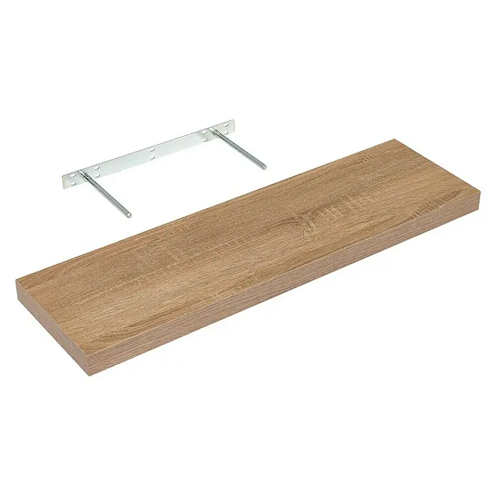Regalux Wandboard XL4 - 23,5 x 80 x 3,8 cm, Eiche, Belastbarkeit: 12 kg - Vorderansicht
